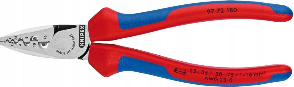 Knipex Kleště na krimpování kabelových dutinek 180 mm 97 72 180