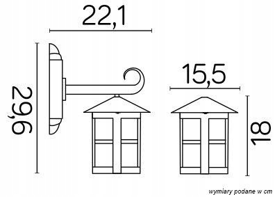 Kinkiet patyna mosiądz Cordoba K 3012/1/T P Suma Stan opakowania oryginalne