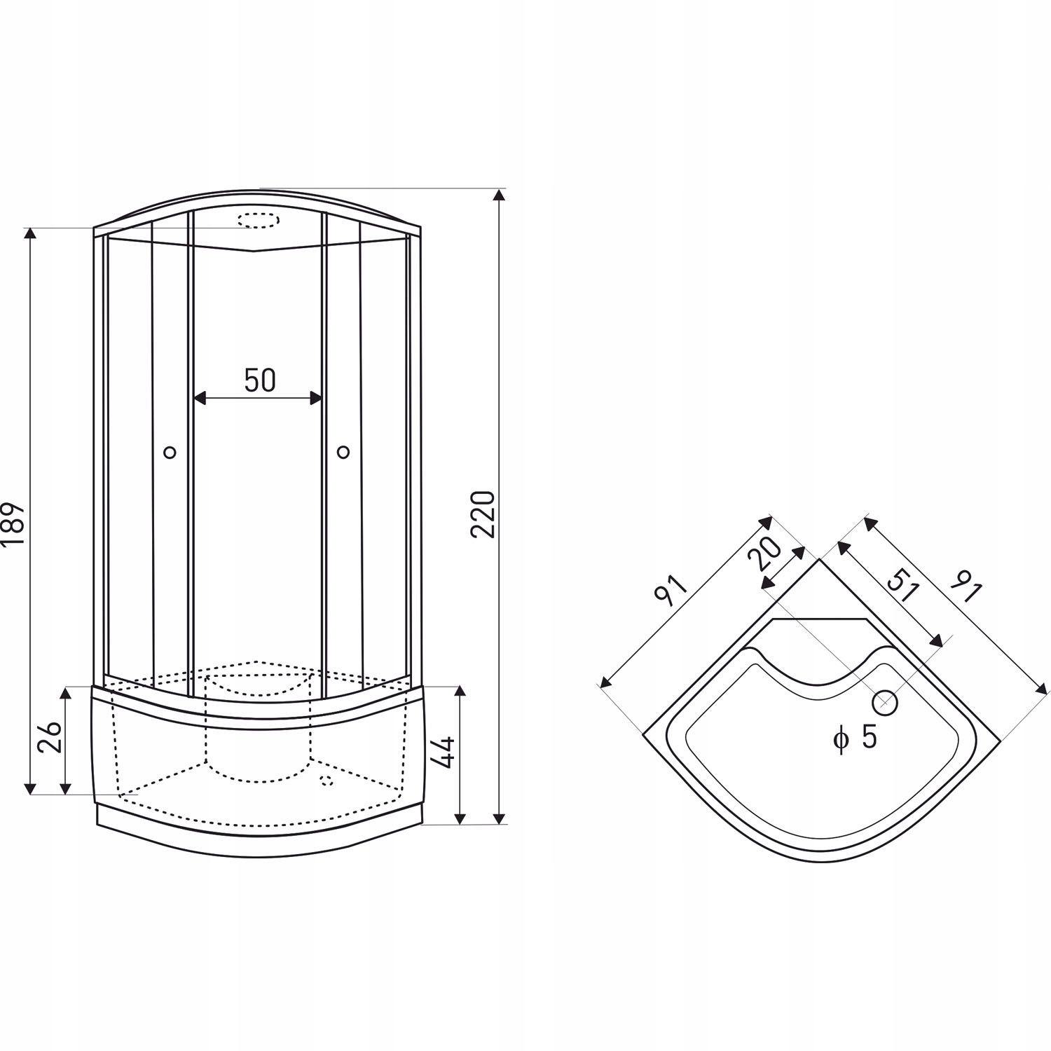 Kabina hydromasażowa Presto 90 Marka Kerra