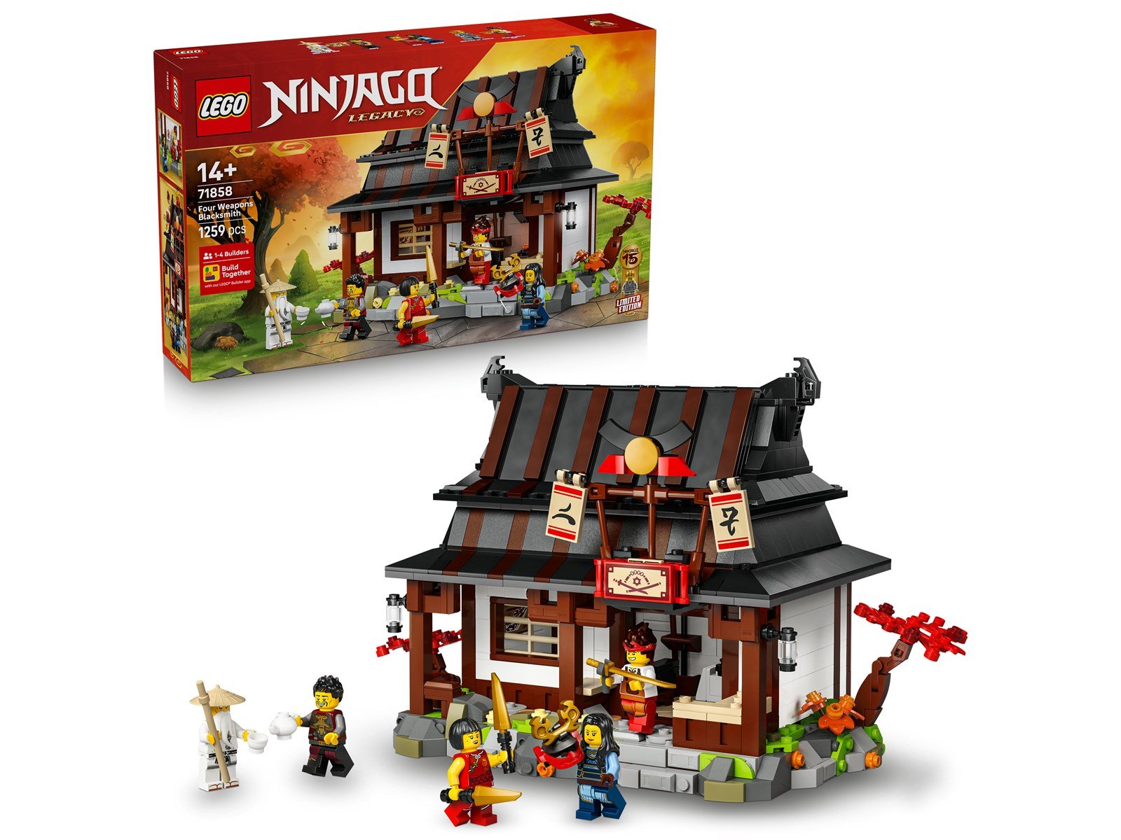stavebnice Lego Ninjago 71858 Kovářství Čtyři Zbraně 15. výročí