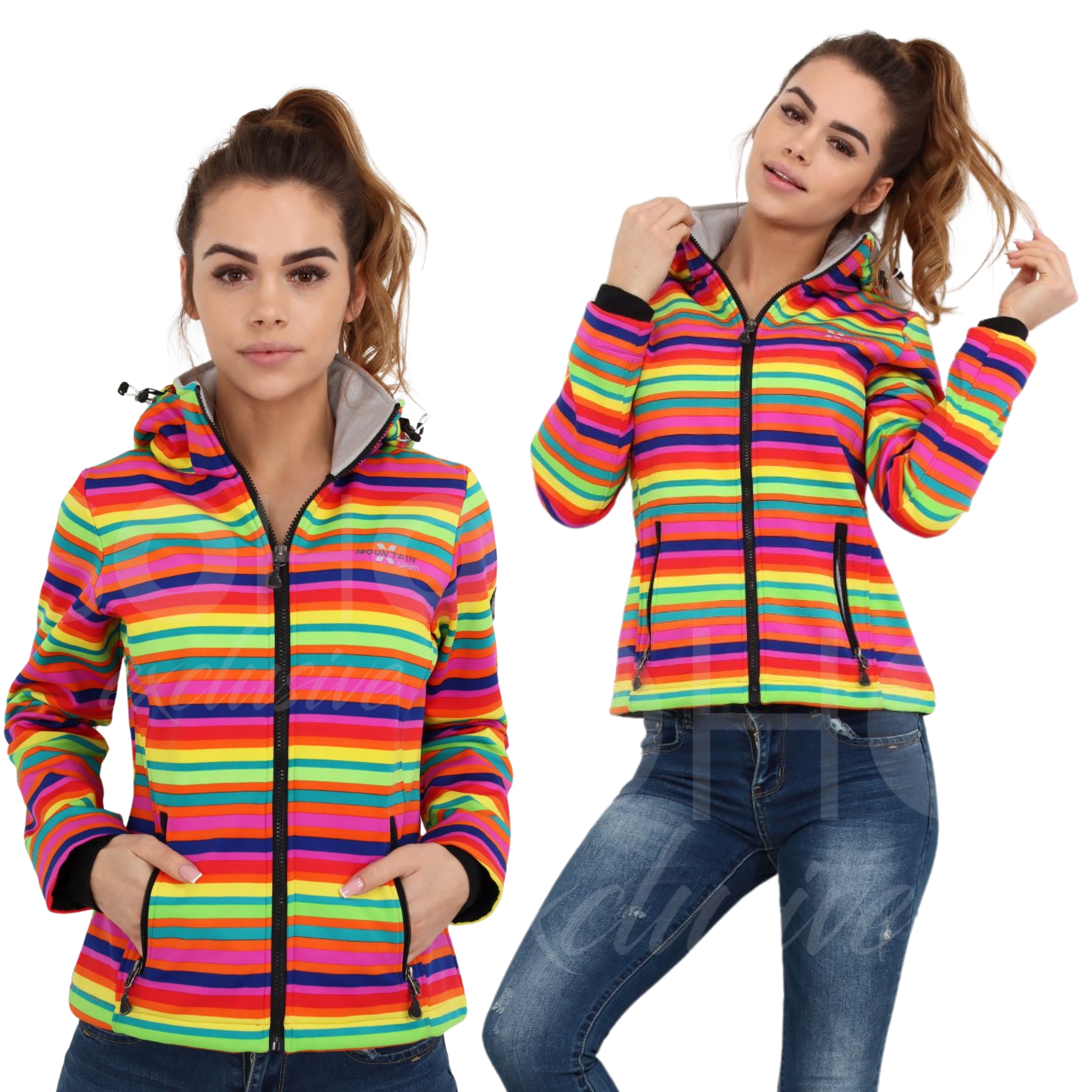 Kurtka Bluza Damska Softshell Windstopper Sport Kaptur Rozpinana C 36 S 120