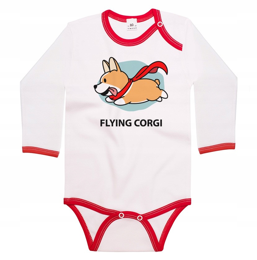 

Body długi rękaw Latający corgi 74