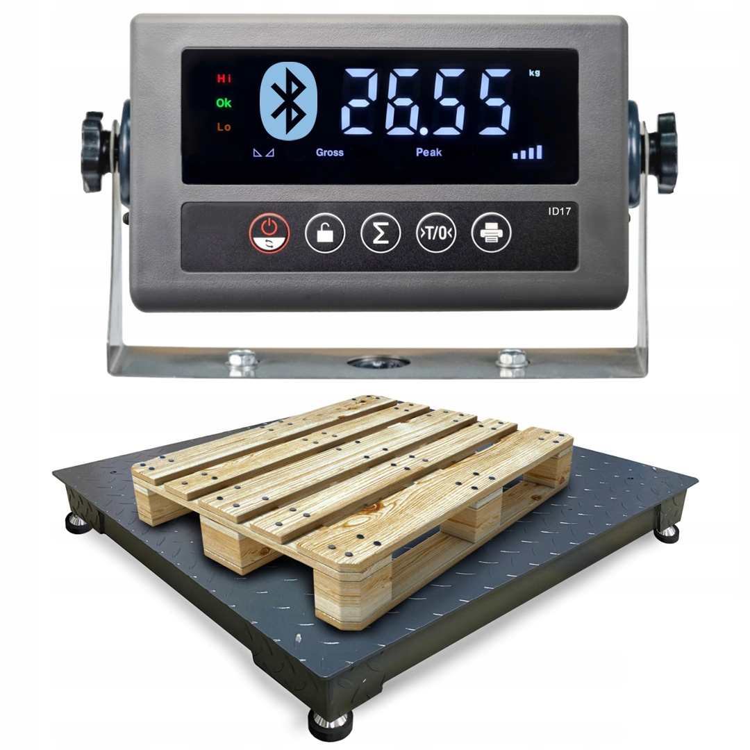 WAGA PLATFORMOWA 1,2x1,5m BLUETOOTH do 1t 1000kg PALETOWA PRZEMYSŁOWA