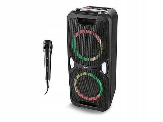 Mocny Głośnik Przenośny Bluetooth Bezprzewodowy Imprezowy Karaoke Led