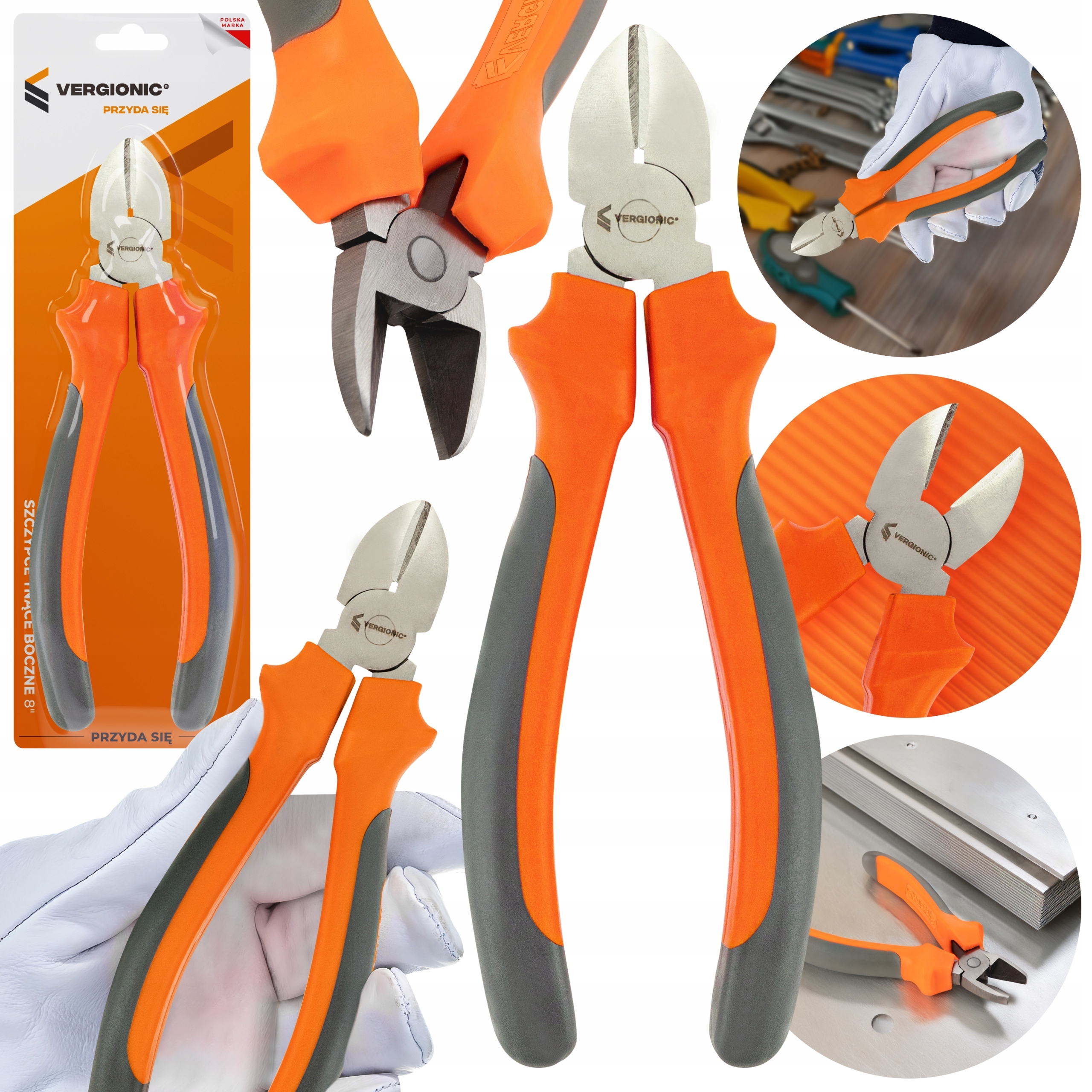 Szczypce tnące boczne 8'' VERGIONIC Marka Vergionic
