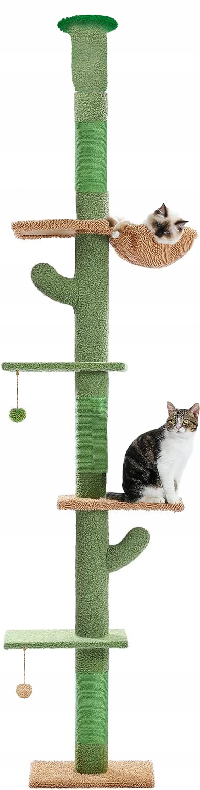 Drapak Dla Kota Kaktus Sufitowy Kosz Legowisko 238-258 cm