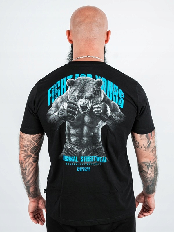 Tričko Środowisko Miejskie „essential Grizzly Bear“ Black vel. XL