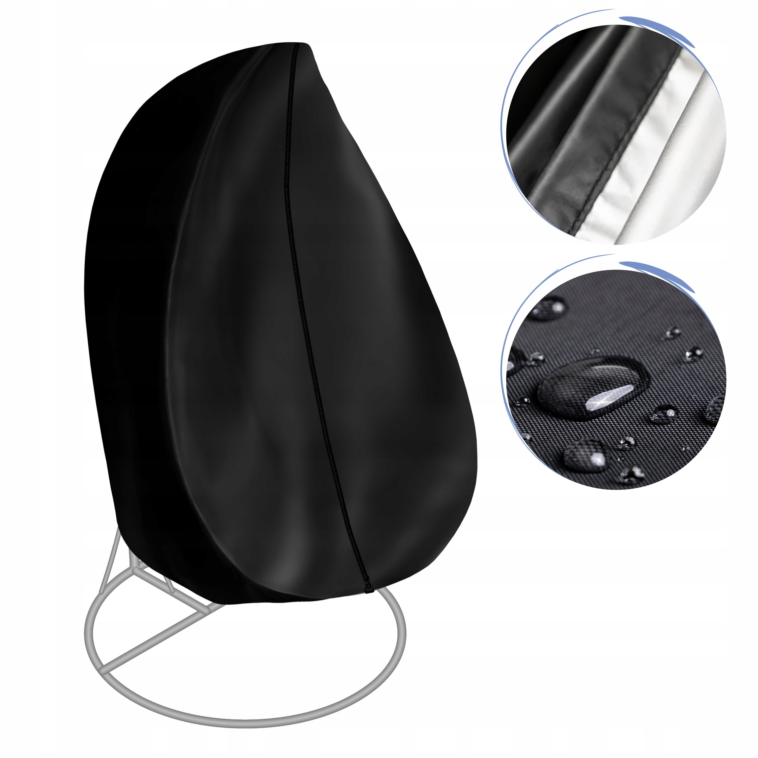 Kryt Na Zahradní Závěsné Křeslo Kokon Voděodolný ø70 cm H195 cm