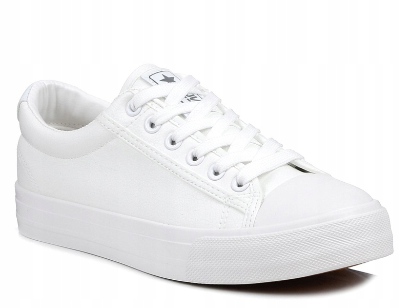 Trampki damskie białe klasyczne niskie sznurowane ekoskóra News 1200 40