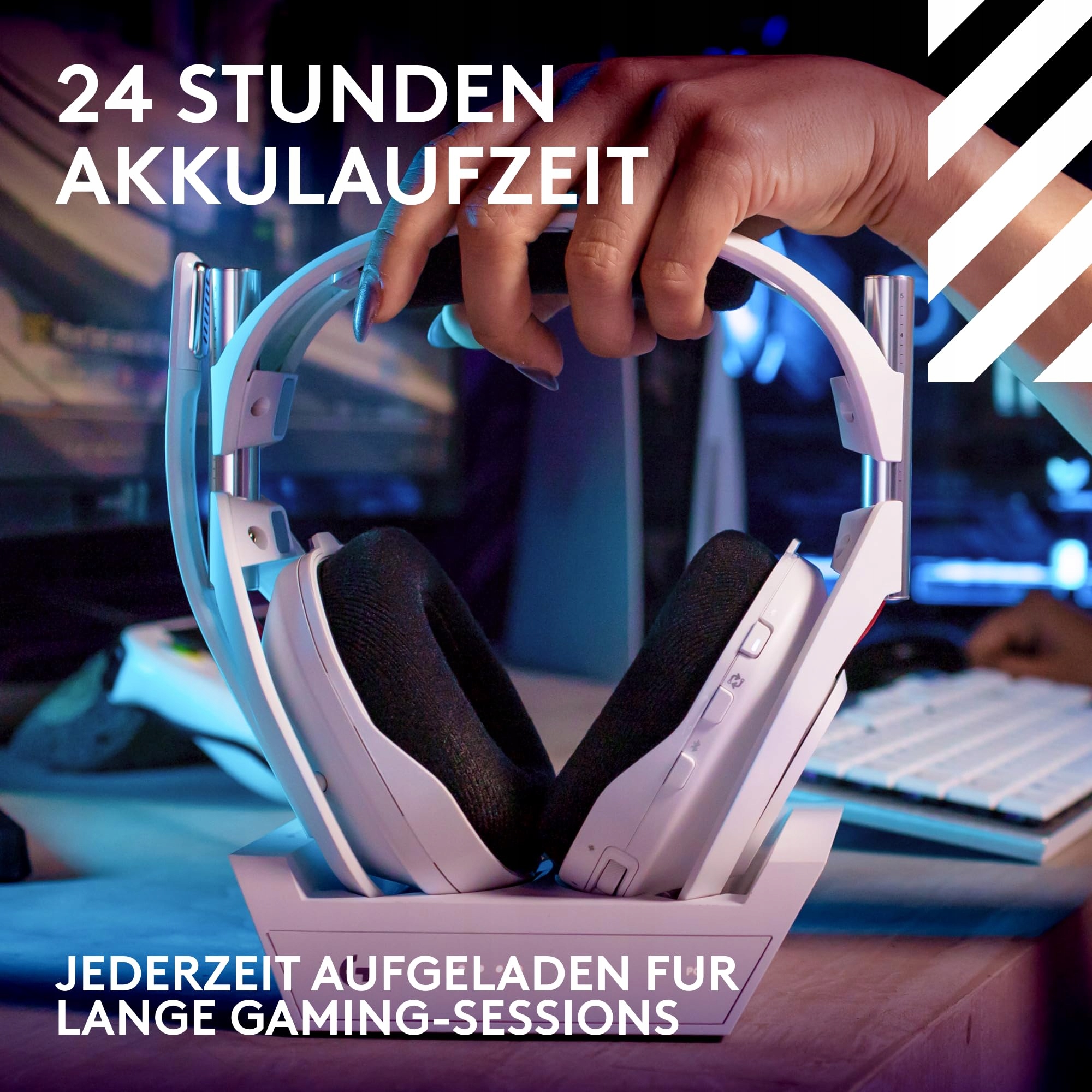 LOGITECH G Astro A50 Bezprzewodowy Zestaw Słuchawkowy Gamingowy Biały — miniatura 8