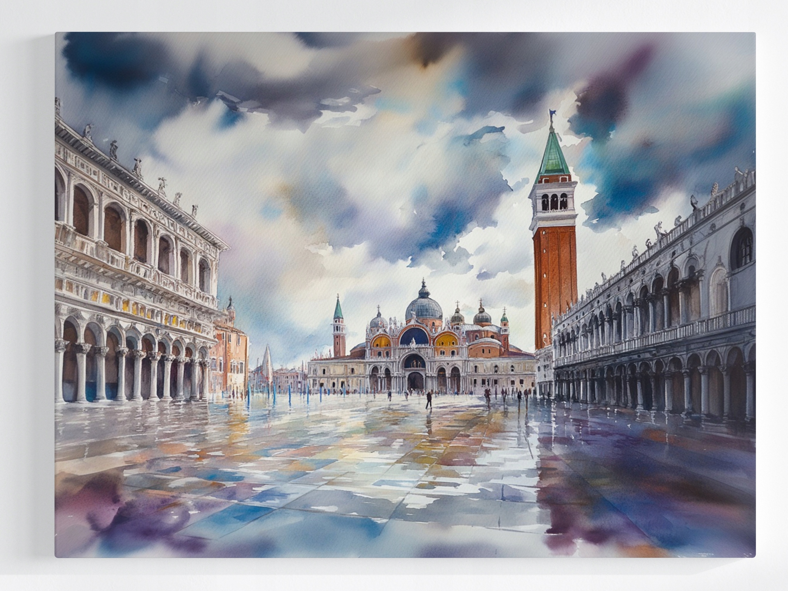 Obraz Na Plátně Canvas Pohled Na Město Benátky Náměstí Svatého Marka Bazilika 80x60