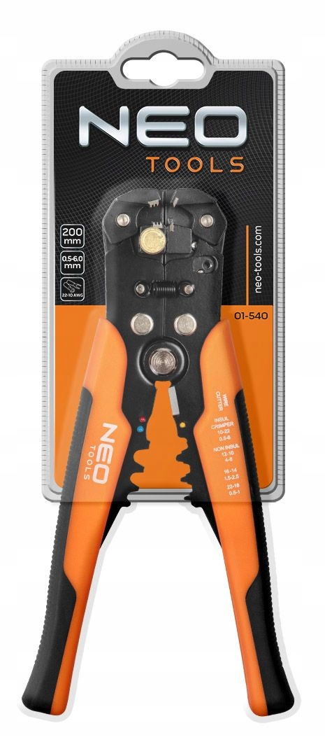 NEO AUTOMATYCZNY CZOŁOWY ŚCIĄGACZ IZOLACJI ŚCIĄGACZE KABLI 200mm 01-540 Model 01-540