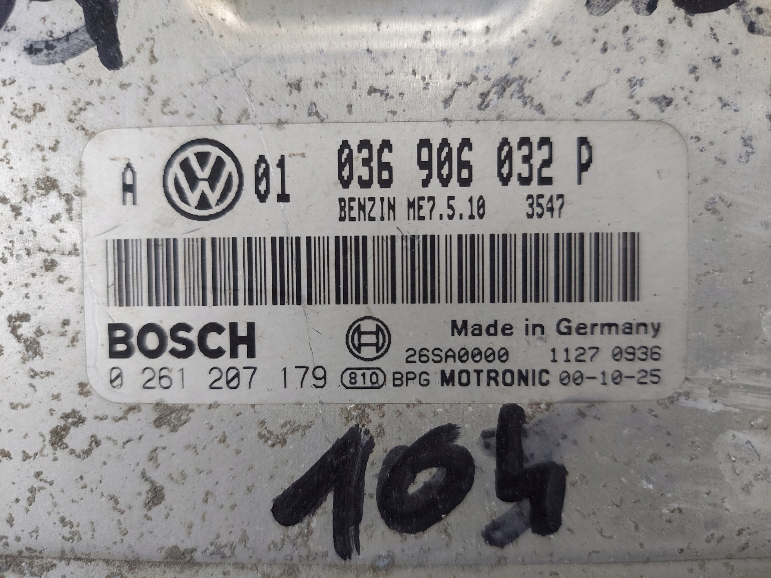 GOLF 4 1.4 B 036906032P control unit of the engine