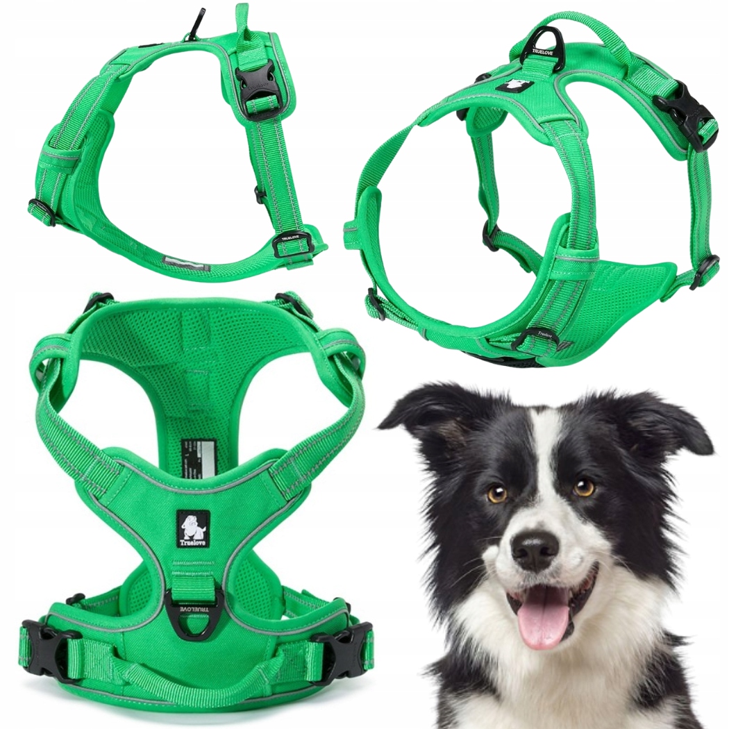 Levně Obojky Pro Psa Truelove Easy Walk Silné, Odolné, Reflexní, Zelené