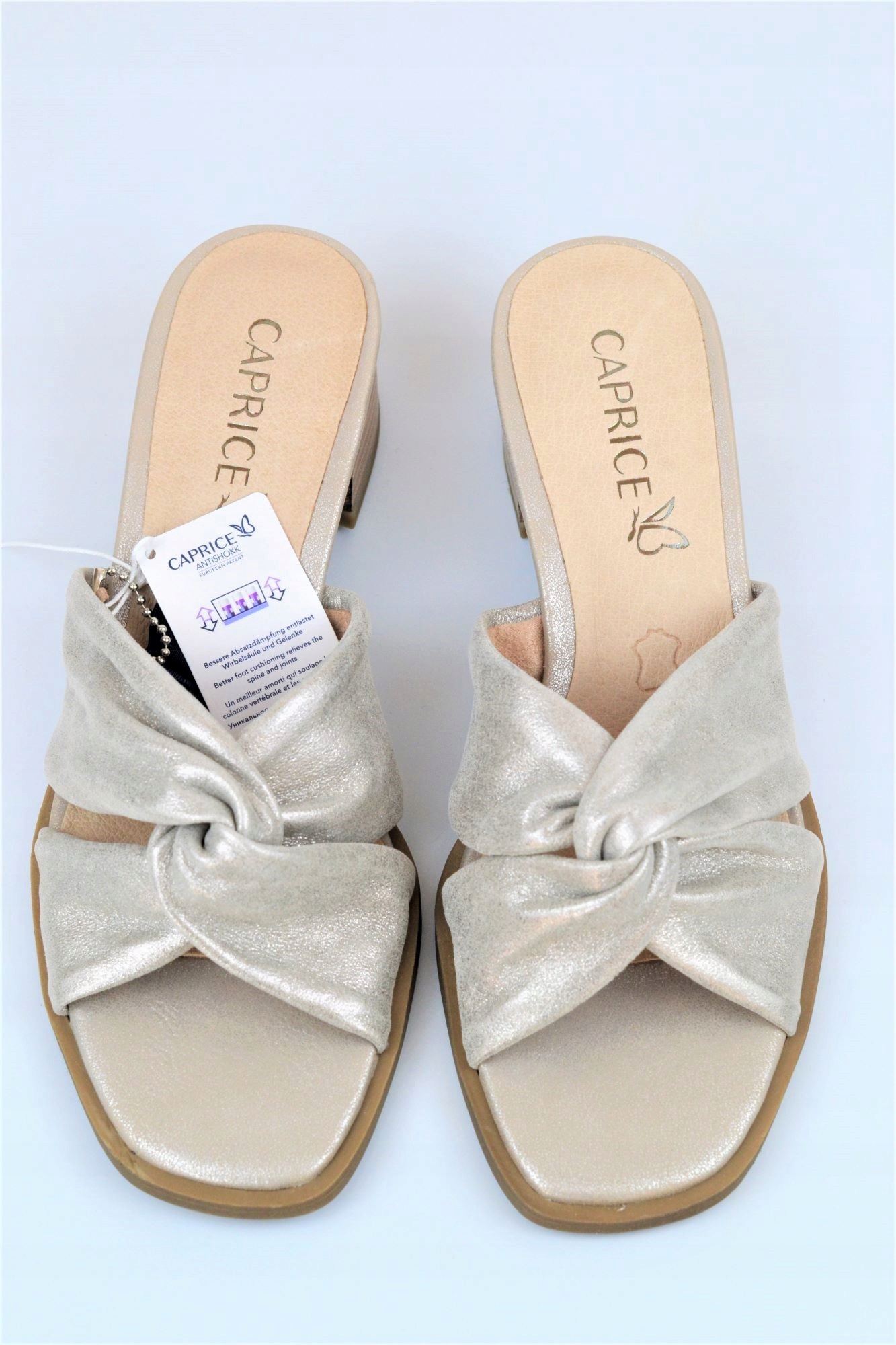 CAPRICE 27204-20 KLAPKI SZARE STONE METALLIC 38 Marka Caprice