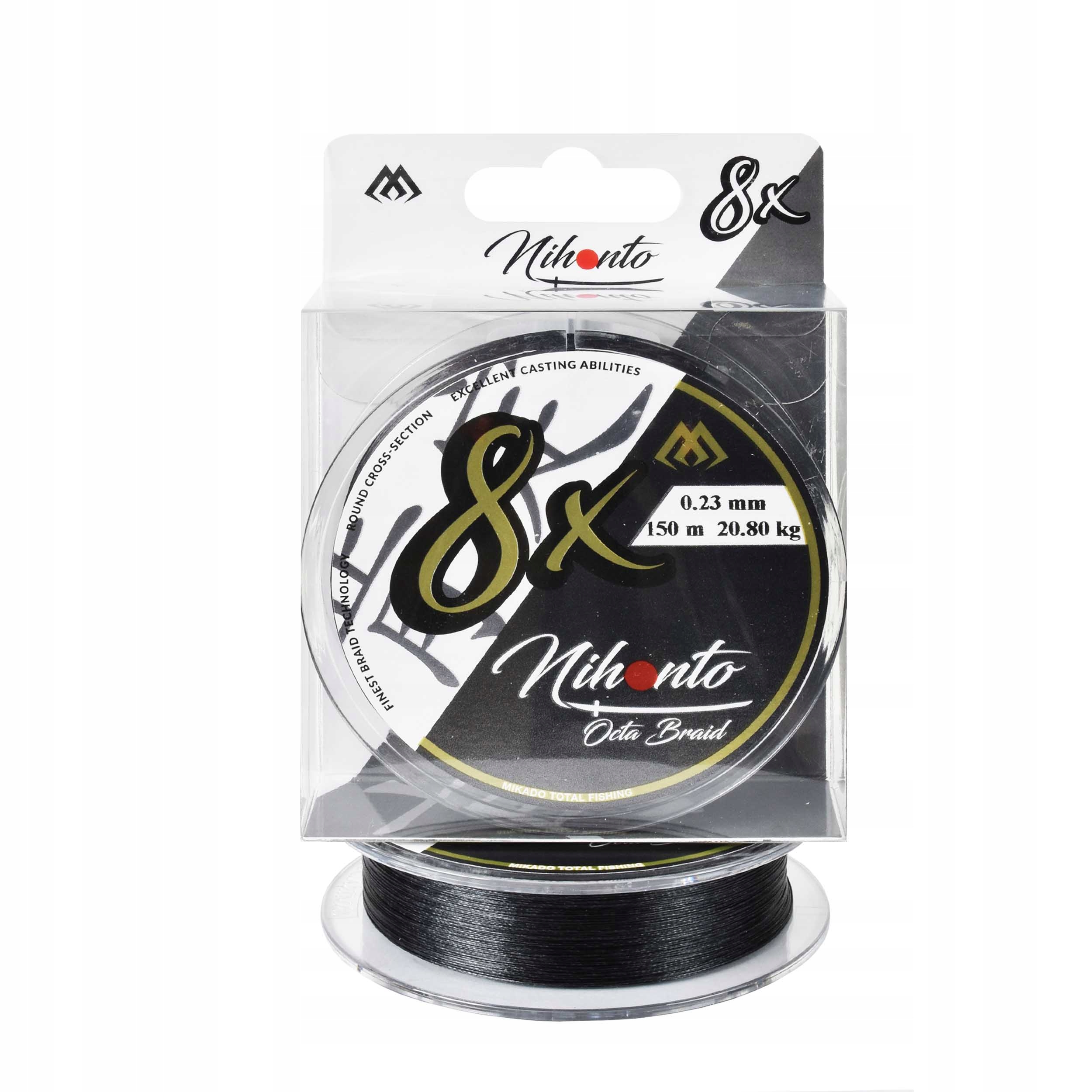 Plecionka spinningowa Mikado Nihonto Octa 0,23mm 150m 20,80kg czarna 1szt.