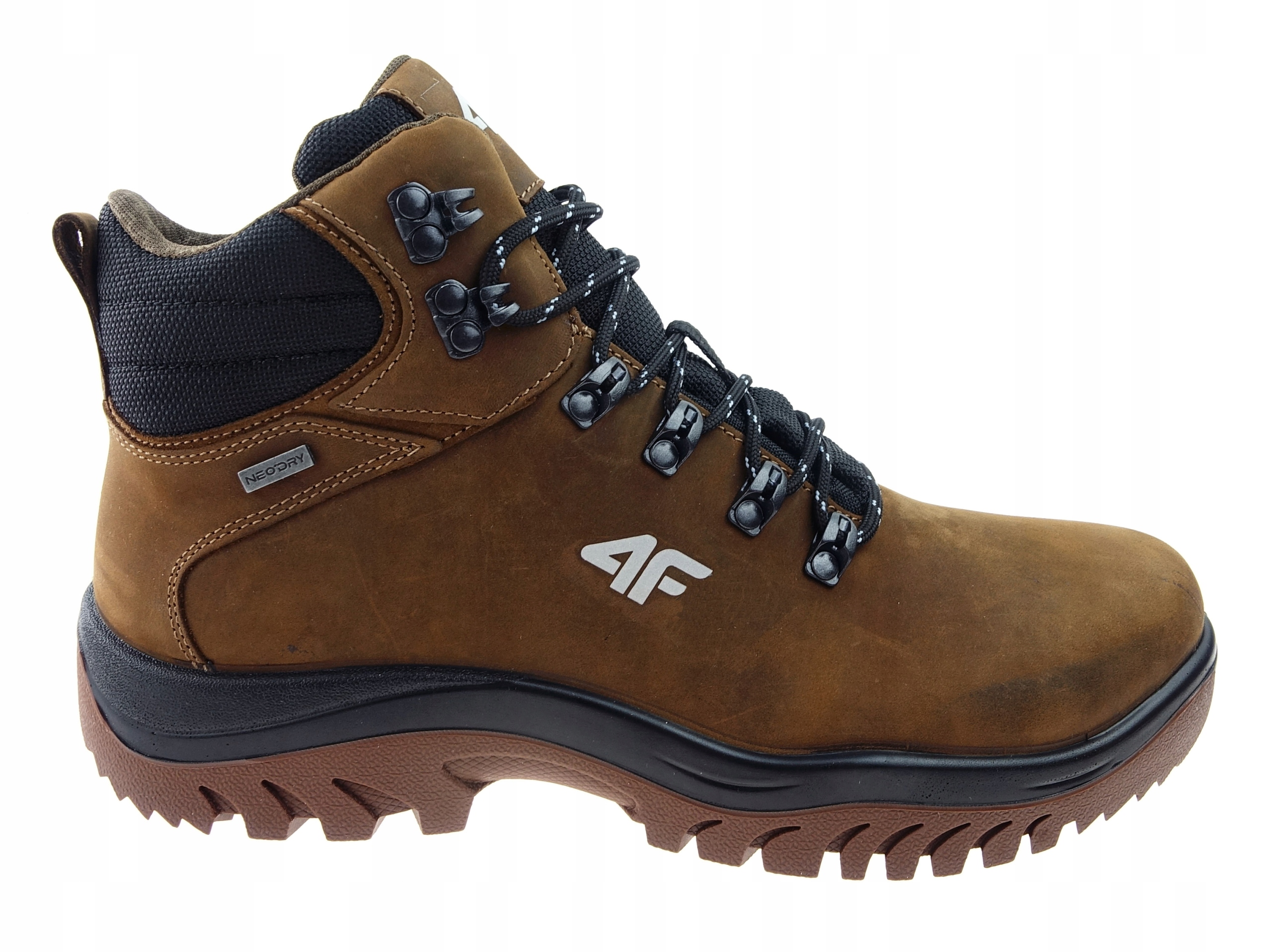Buty 4F trekking OBMH257 brąz skóra, membrana 46