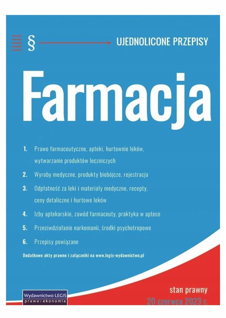 FARMACJA - ujednolicone przepisy [KSIĄŻKA]