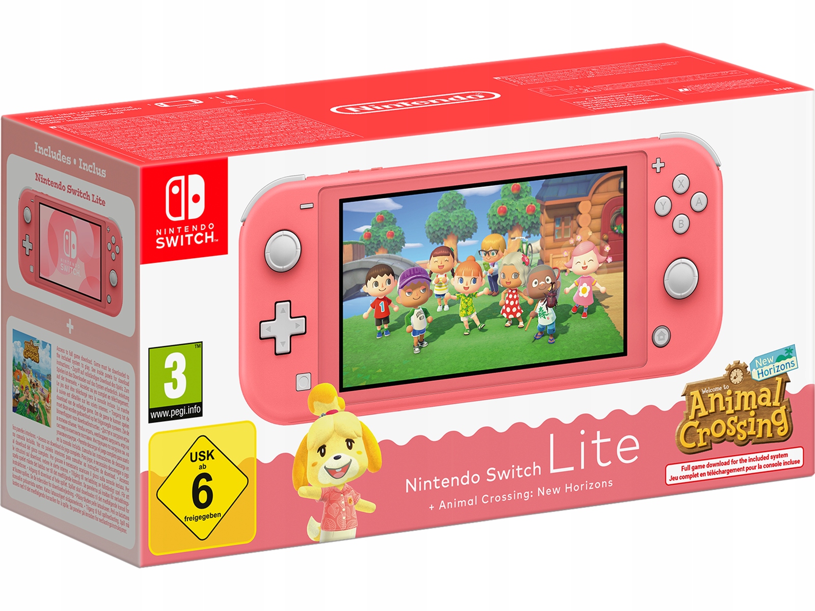 Nintendo Switch Lite Korálový Animal Crossing: New Horizons