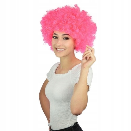 Peruka afro XXL różowa /Arpex