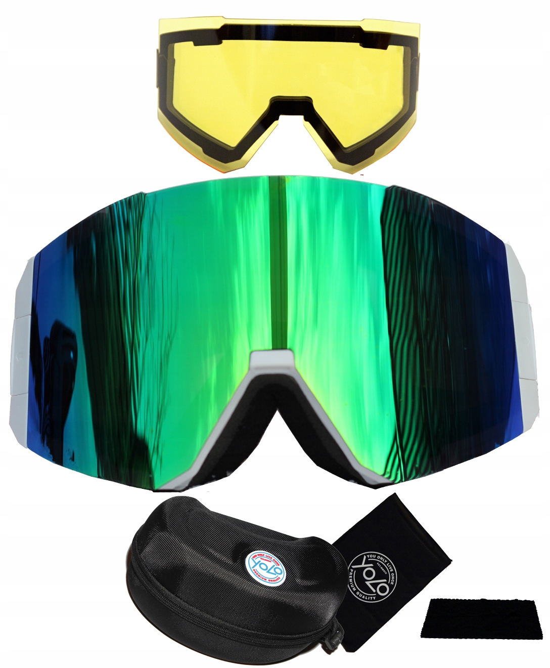 GOGLE NARCIARSKIE POLARYZACJA REVO OKULARY 2 SZYBY