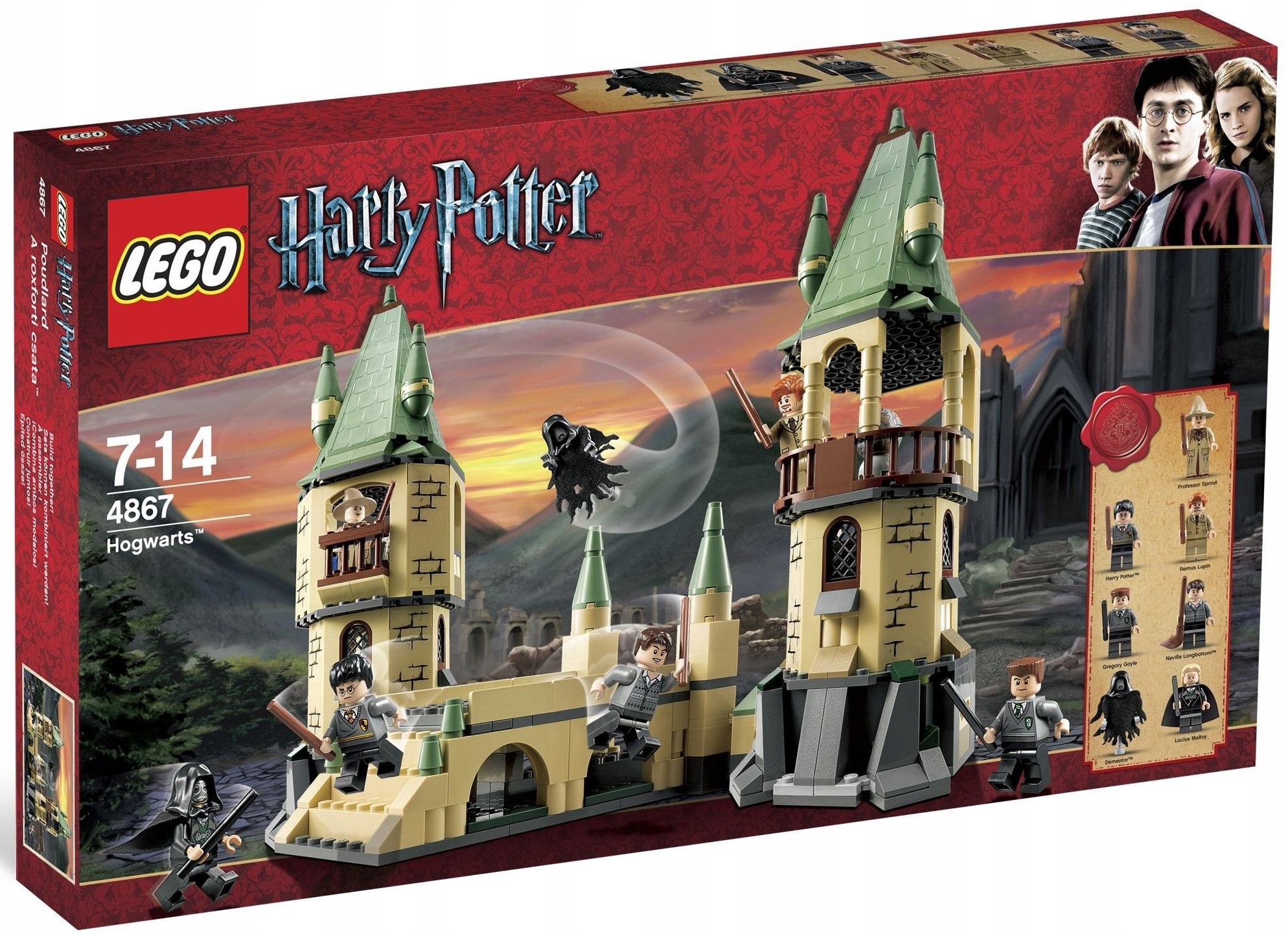 Lego 4867 Harry Potter Bitwa o Hogwart Zamek Hermiona Lord Voldemort