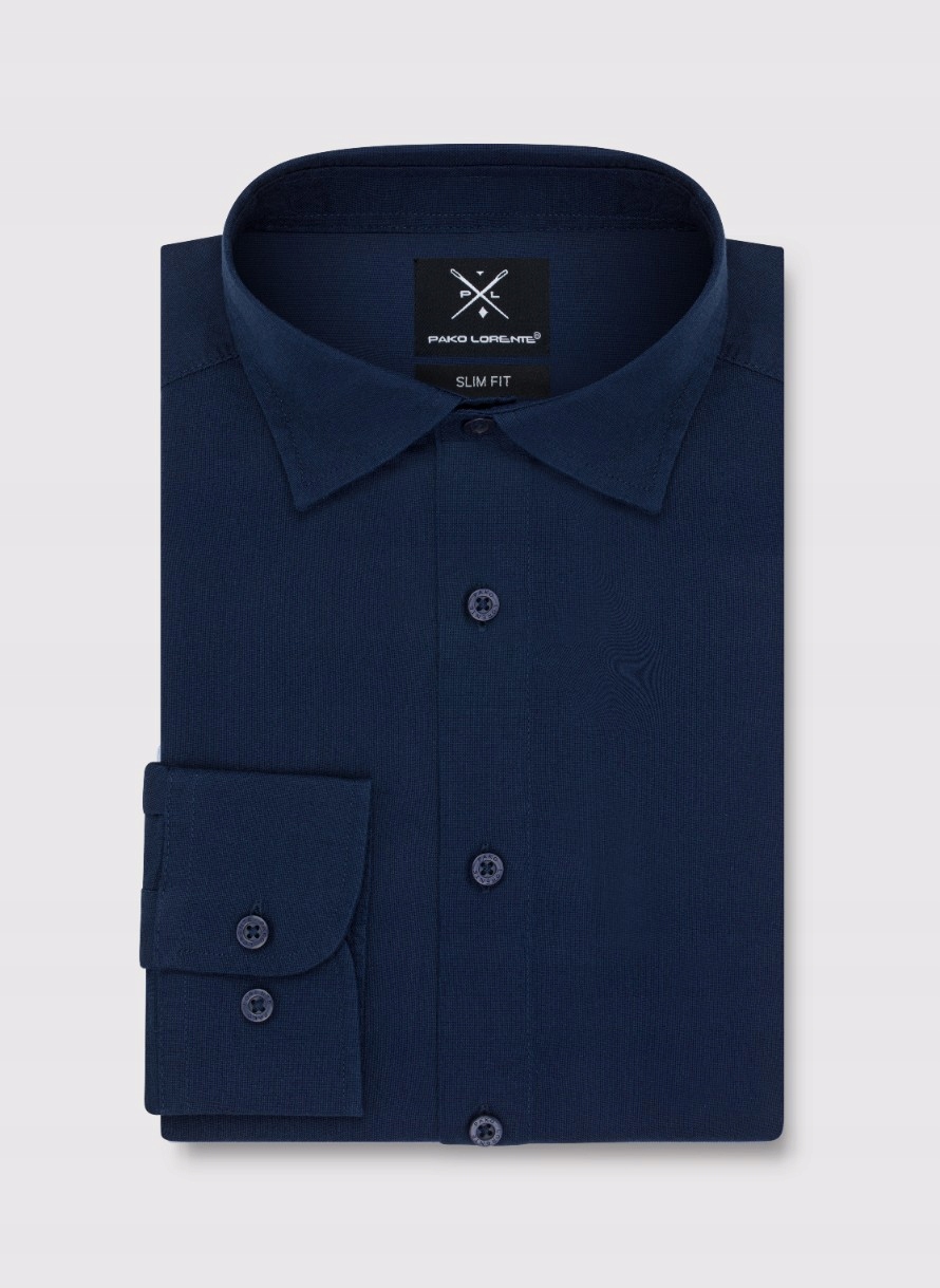 Granatowa gładka koszula męska Pako Lorente roz. M Rozmiar M