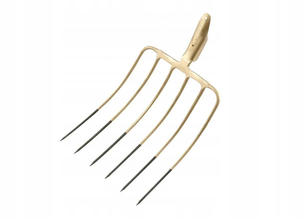 Widły gospodarcze 6-zębne do kiszonki kukurydzy, nieoprawne, kute, Teger