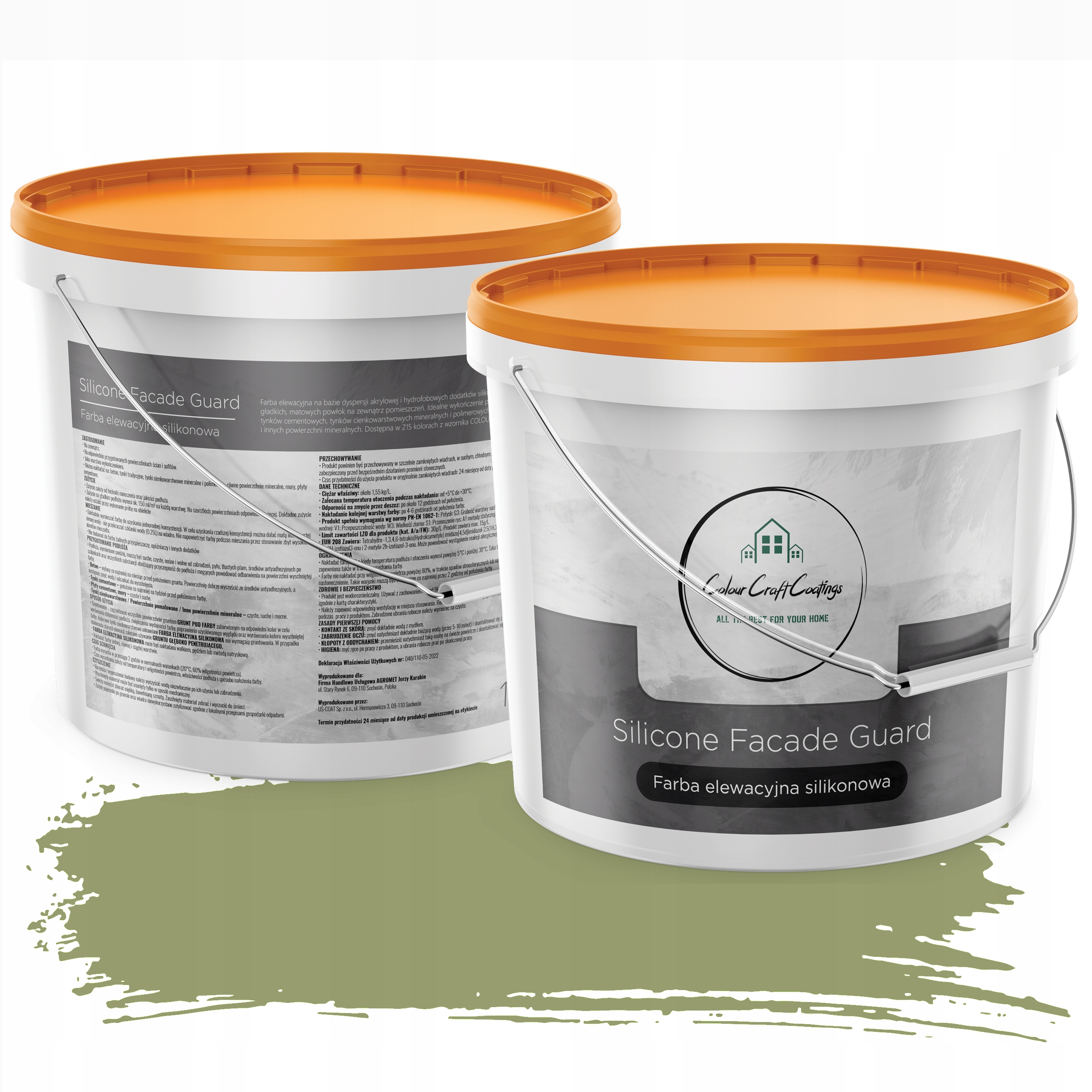 Fasádna silikónová fasádna farba zelená F484 10L vonkajšia