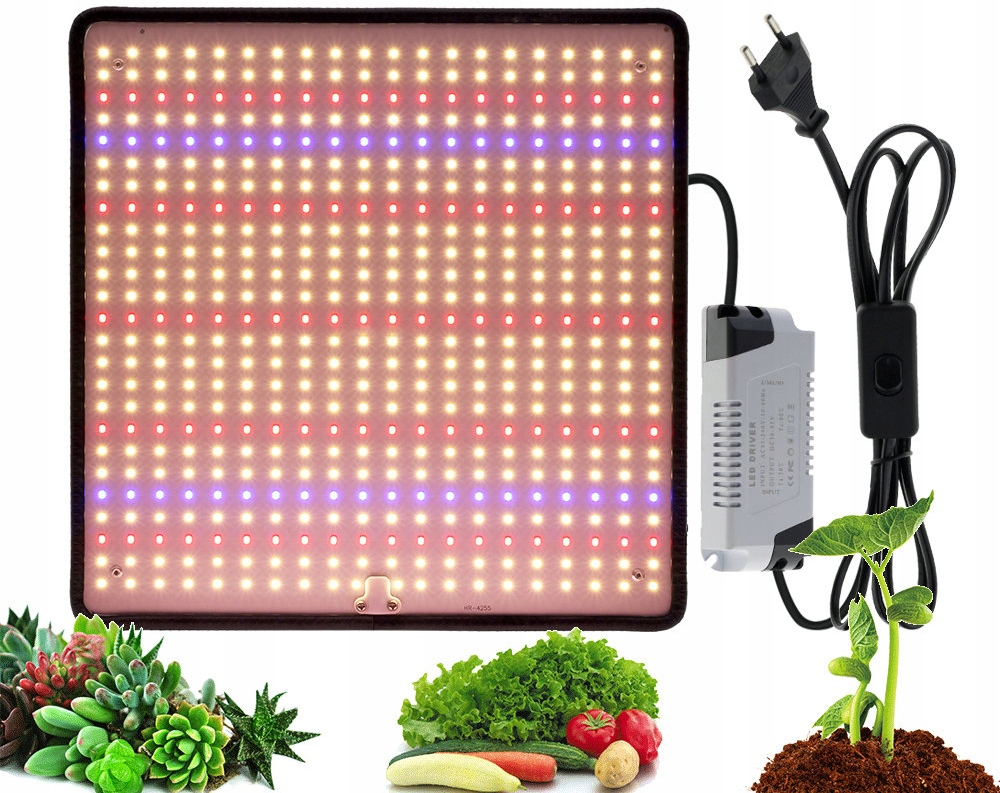 Závěsná Lampa Pro Růst Pěstování Rostlin Full Spectrum 50W 500 Led