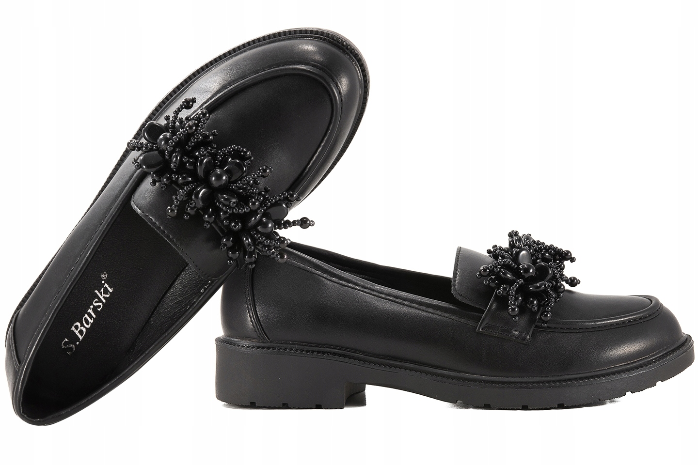 S.barski HY42-369 Dámské Mokasíny Polobotky černé 39