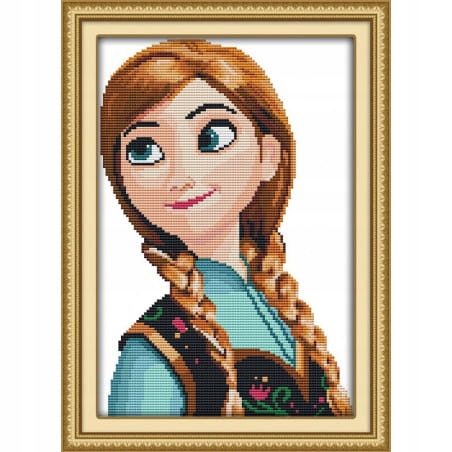 Kanva s potiskem vyšívací sada (kanva,mulina,jehla)