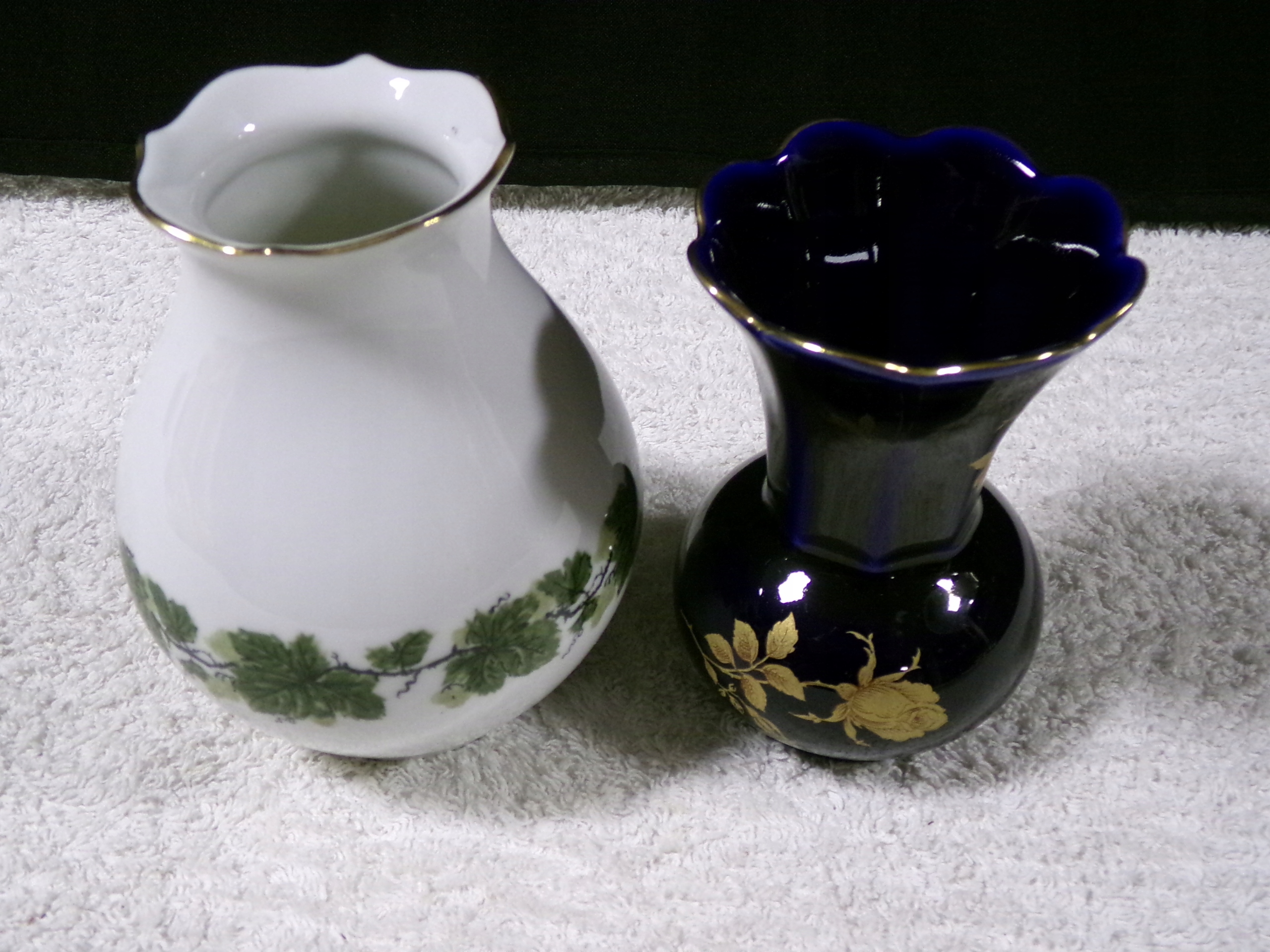 PARA PIĘKNYCH WAZONÓW-KOBALT BAREUTHER I TRIPTIS