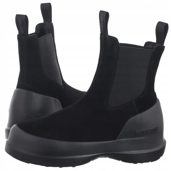 Boty Moon Boot Luna Chelsea Suede Black 2480050 N001 Černé