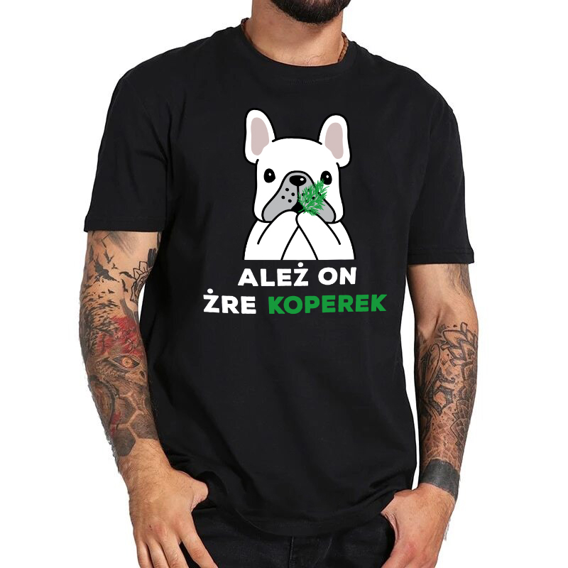 

Koszulka XL Czarna Męska Ależ On Żre Koperek 02