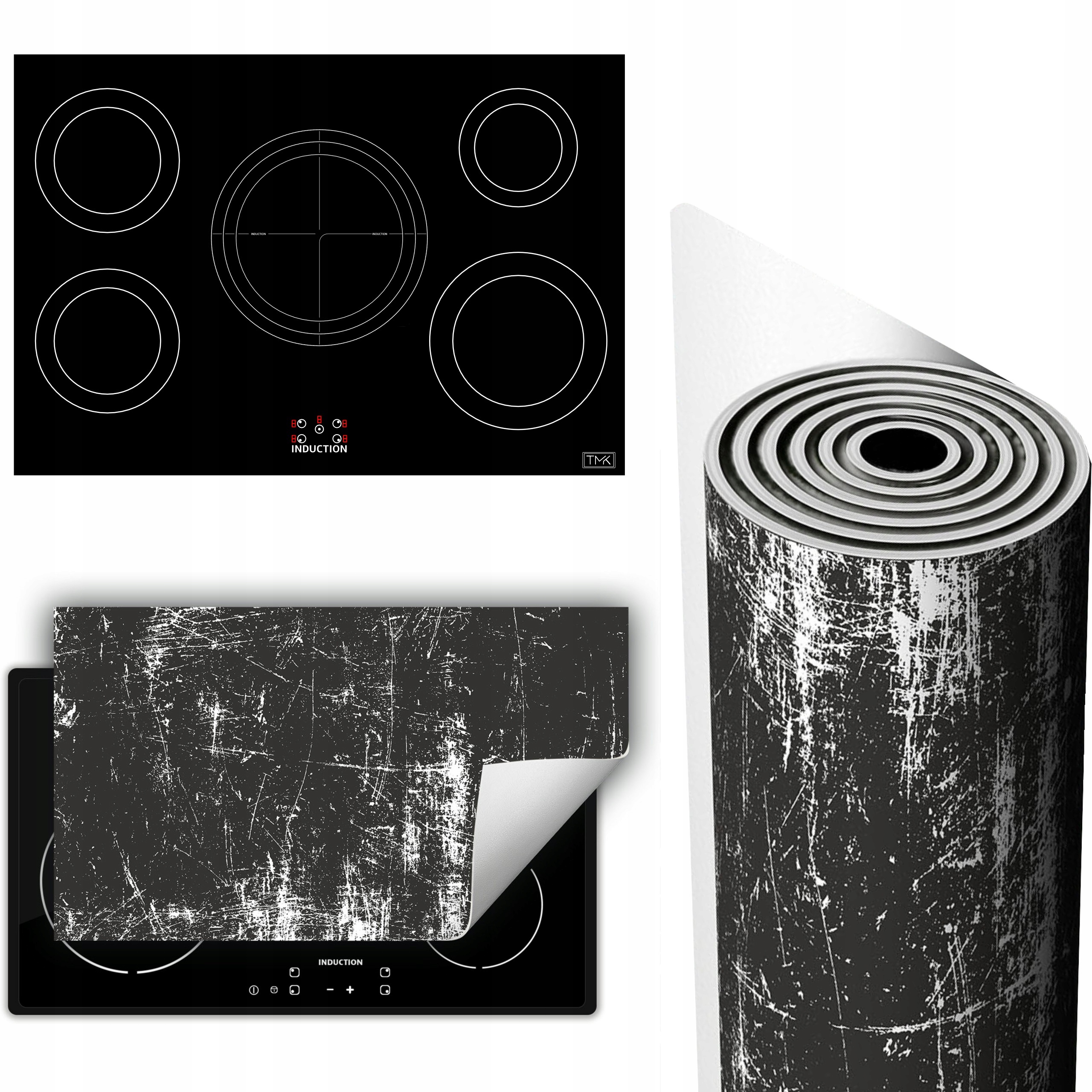 Vinylová Podložka Ochrana Kuchyňské Desky 90x52 šedá