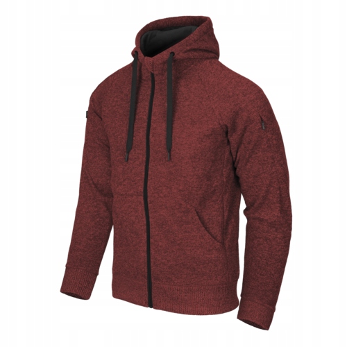 mikina s kapucí rozepínací Helikon Covert Hoodie Melange Red vel. S