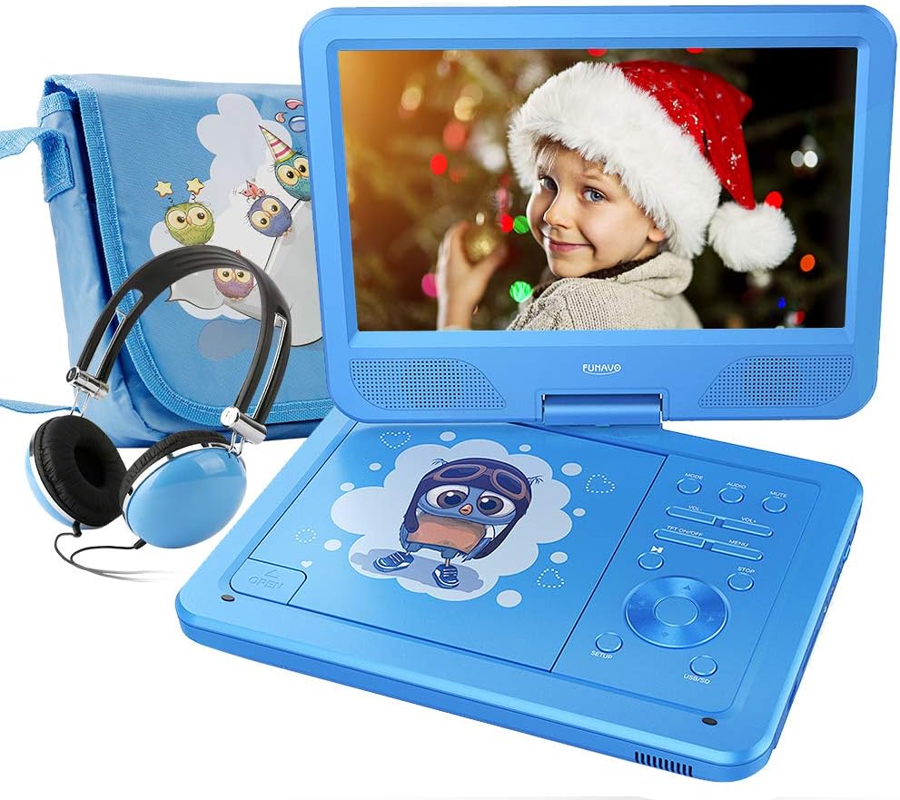 Přenosný Přehrávač DVD CD Usb Sd Konzola Pro Hry MP3 Dárek Pro Děti Dovolenou