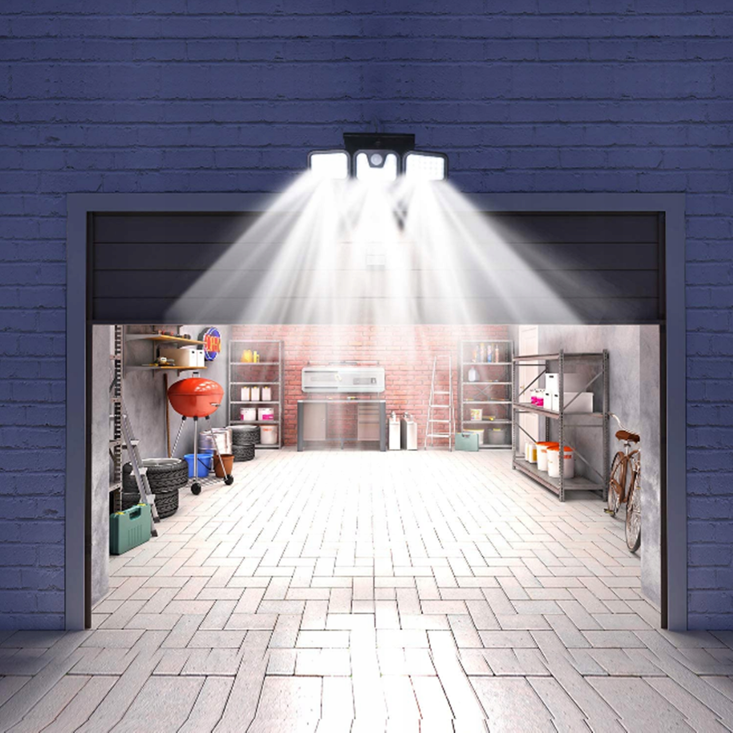 LAMPA ULICZNA SOLARNA LED CZUJNIK ZMIERZCHU RUCHU ZEWNĘTRZNA OGRODOWA MOCNA Stopień ochrony IP IP65