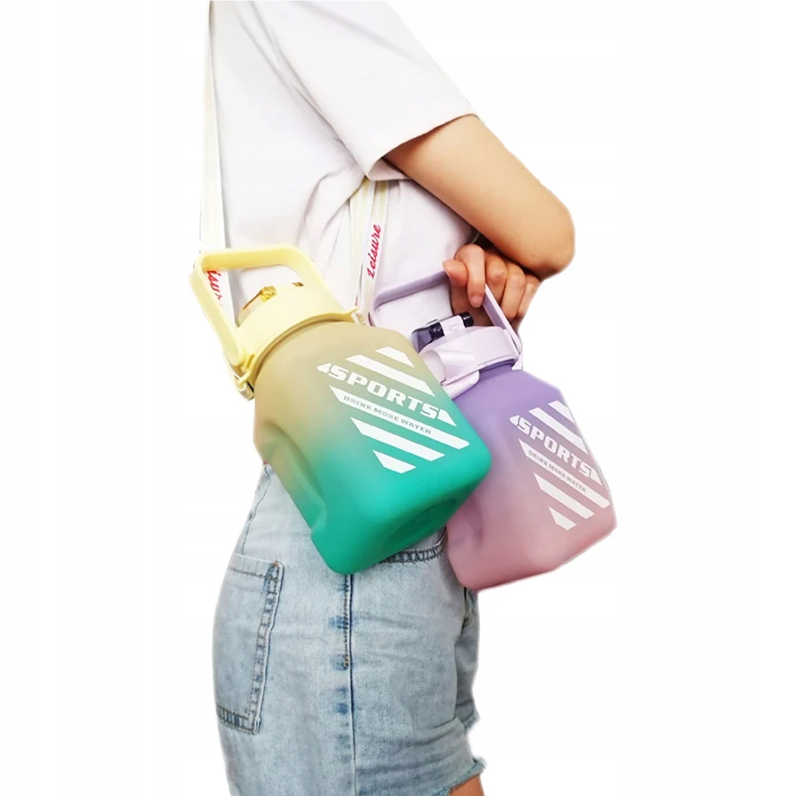 DUŻY BIDON NA WODE 1,5L BUTELKA Z UCHWYTEM STYLOWA SIŁOWNIA RÓŻNE KOLORY Model bd-05