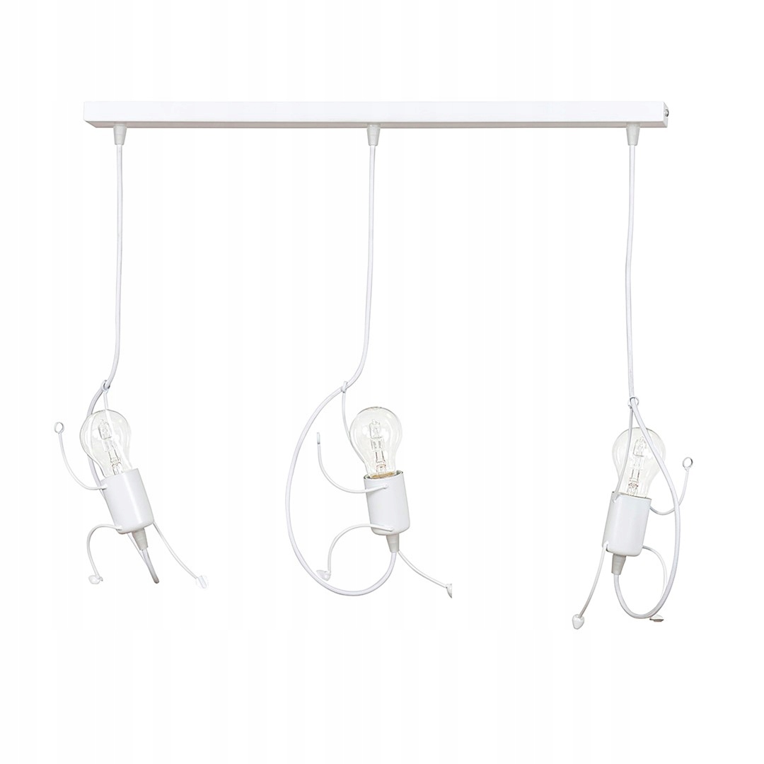 Závesná lampa Bobi 3 White detská, biela