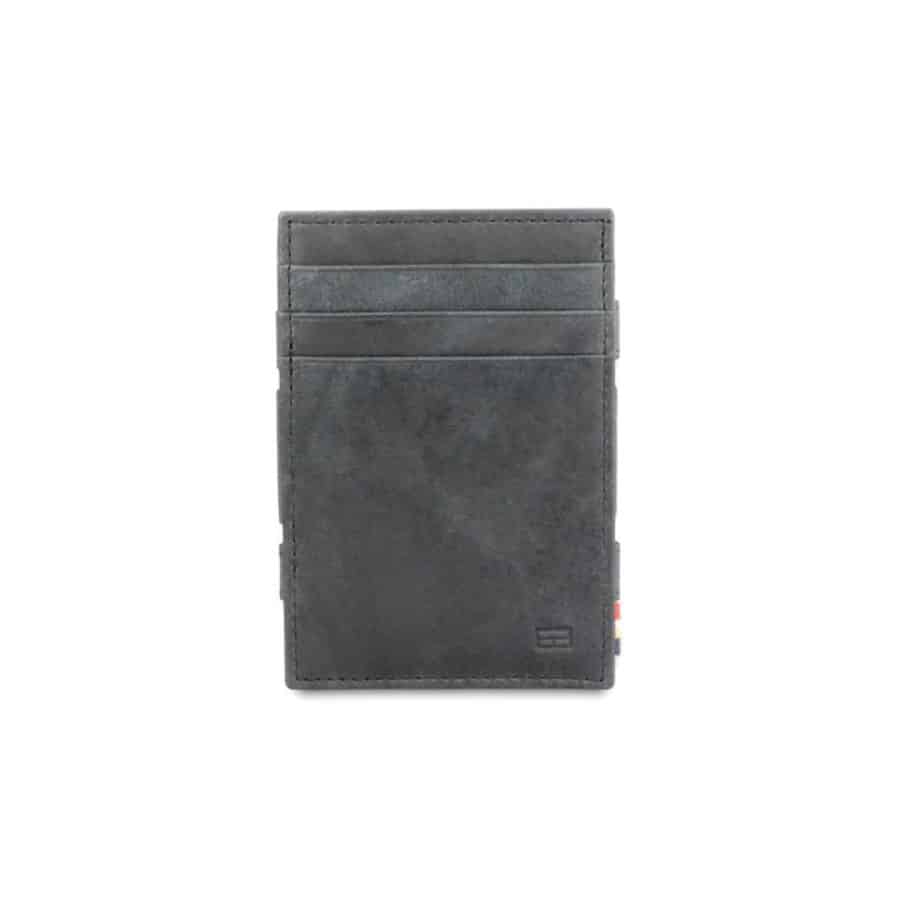 Kožená peněženka na karty a mince Essenziale Brushed Garzini Black