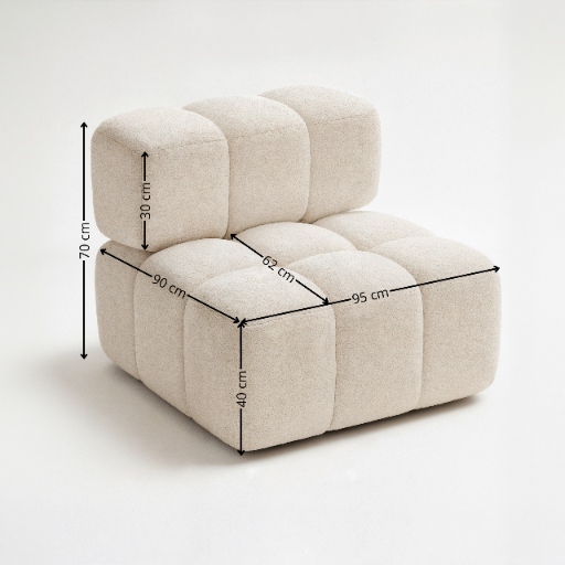 TRZYOSOBOWA SOFA MODUŁOWA KANAPA DO SALONU CLIXI 285 CM SPRĘŻYNY BOUCKLE Marka DM-SM