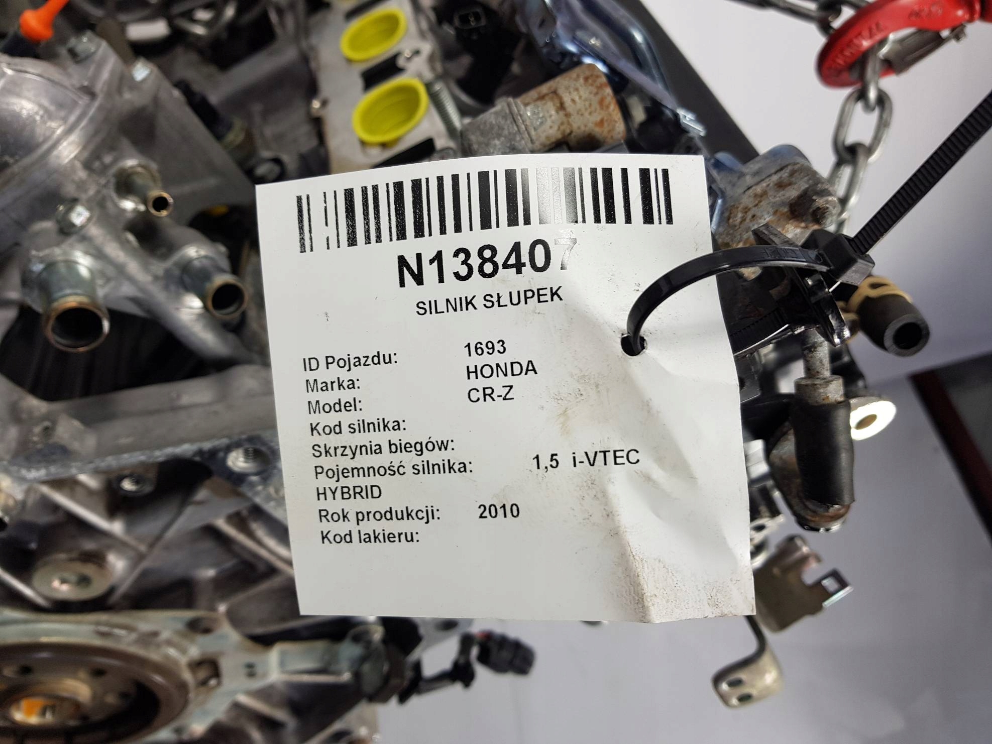 engine pillar LEA1 HYBRID 1.5 114 KM HONDA CR-Z