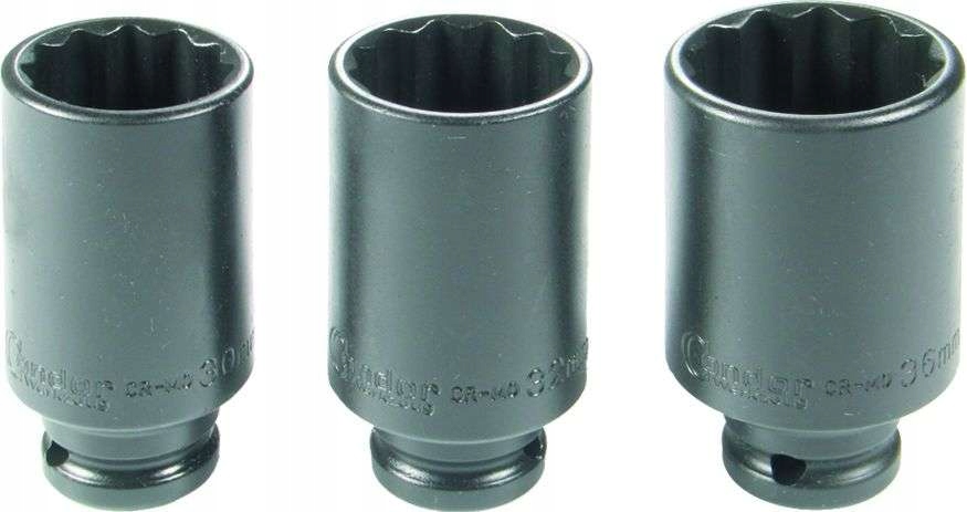 Nasadki udarowe 1/2" 30-36 mm, 3 szt 12-kątne