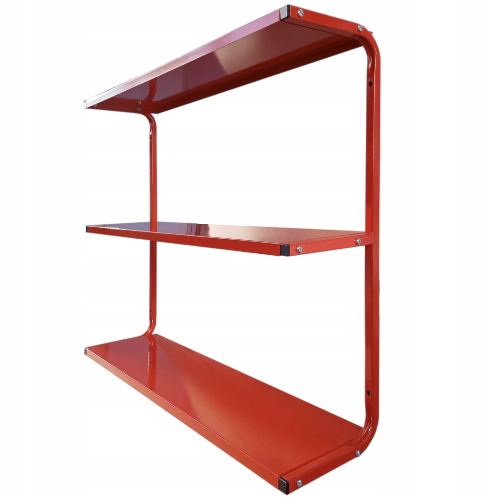 Kovová nástěnná police délka 95 cm PG3R, trojitá, loftová garáž