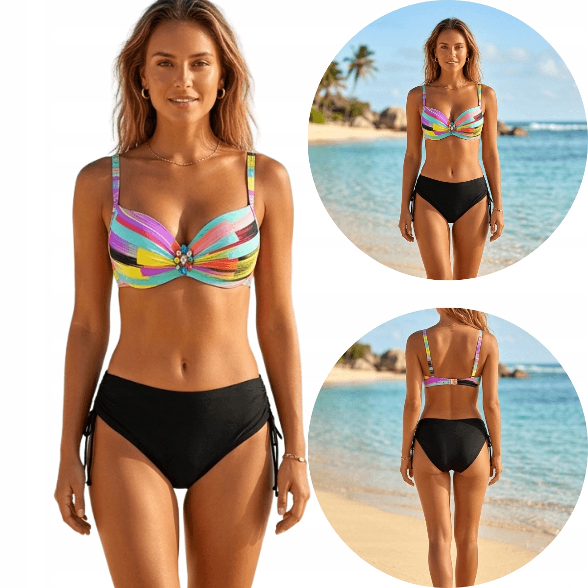 Dvoudílné plavky Push-up rychleschnoucí 29790 v.4 75C+M