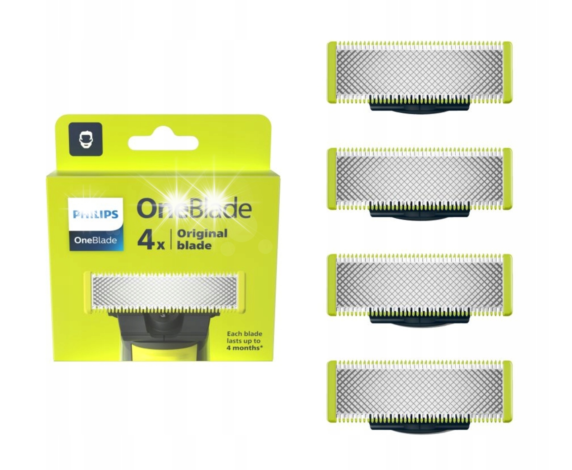 Náhradní břity QP240/50 pro holicí strojek Philips OneBlade 4 ks