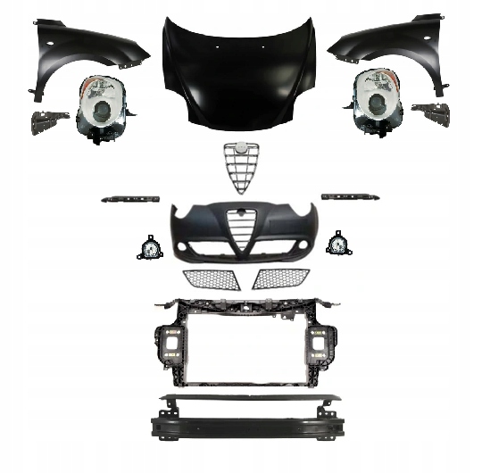 ALFA ROMEO MITO 955 2008+ KOMPLETNY PRZÓD MASKA