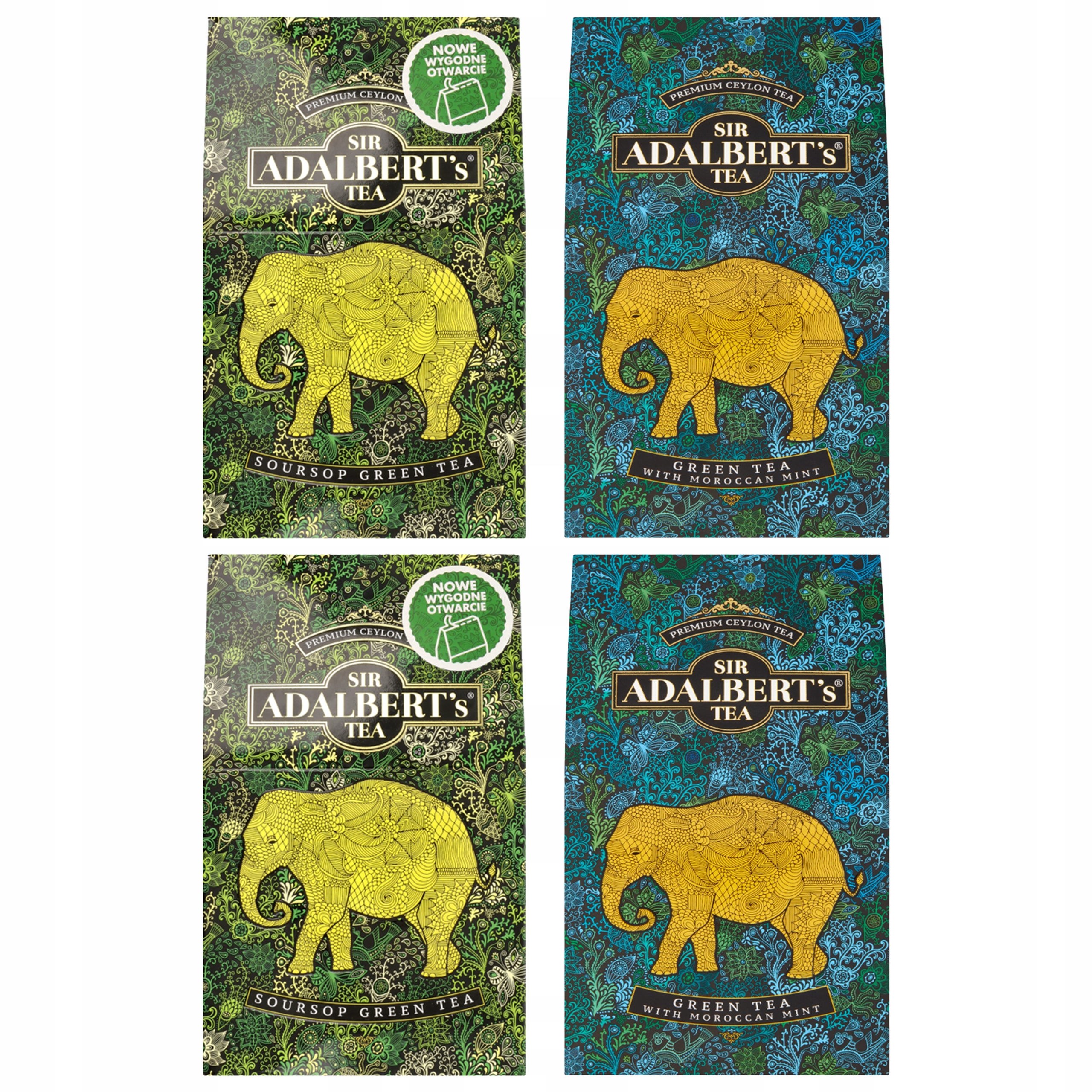 Levně Dárková sada zelených čajů Adalbert's čaj s přísadami